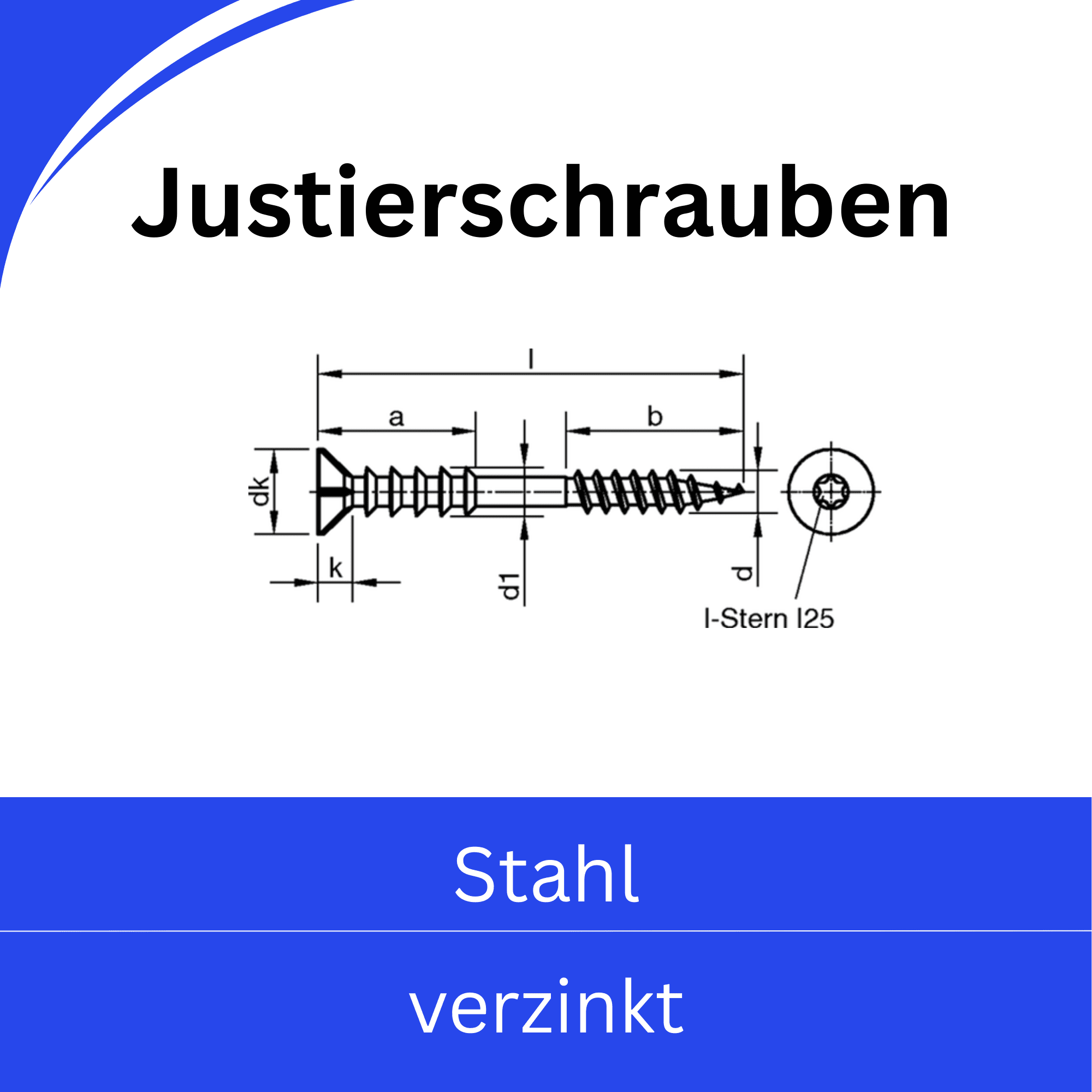 Bild von ✦ Justierschrauben (Stahl verzinkt)